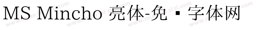 MS Mincho 亮体字体转换